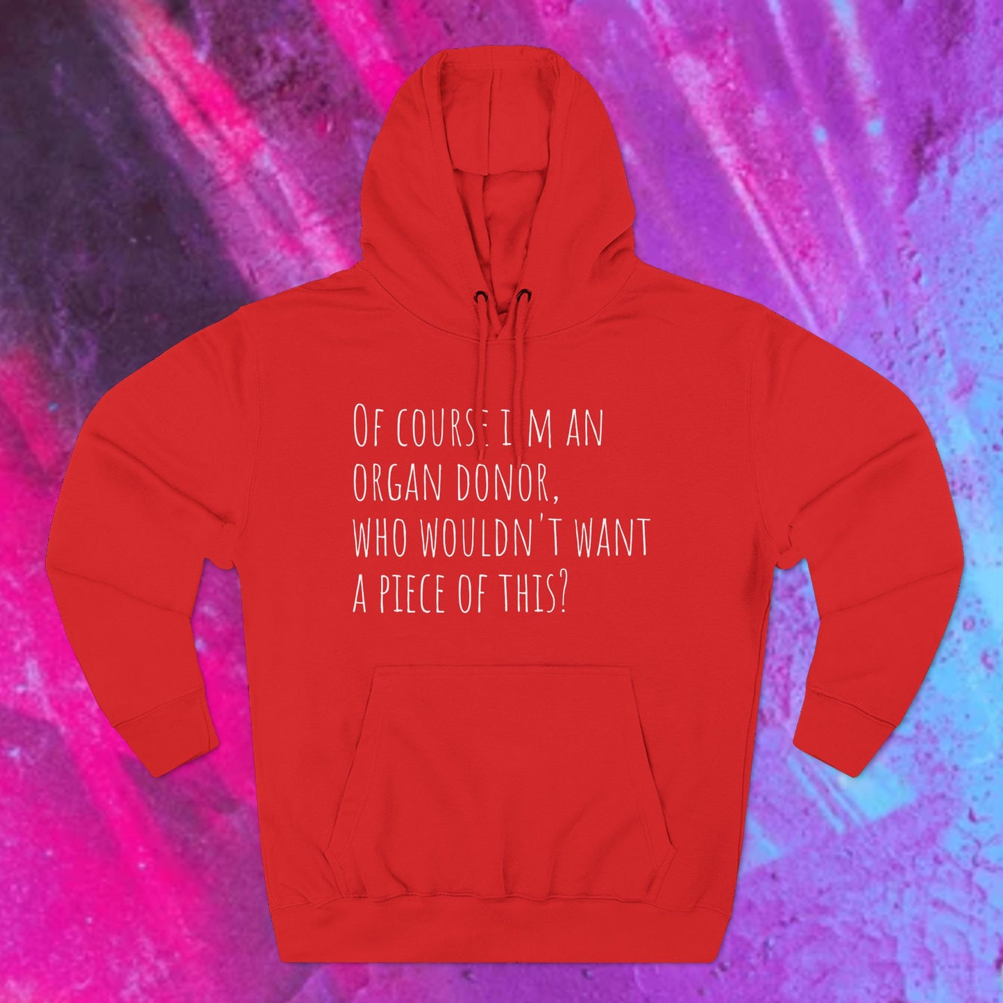 Organ Donor Fleece Hoodie - Funny Gift for Medical Professionals, Casual Wear, Unique Sweatshirt for Fundraisers, Healthcare Apparel